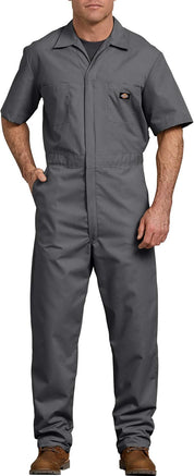 Dickies Men's Short Sleeve Coverall, Gray