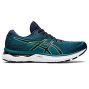 ASICS Men's Gel-Nimbus 24 Running Shoes, Velvet Pine/New Leaf