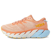 HOKA ONE ONE Womens Gaviota 4 Textile Synthetic Shell Coral Peach Parfait Trainers