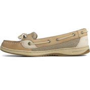 Sperry Womens Angelfish Boat Shoe, Linen/Oat