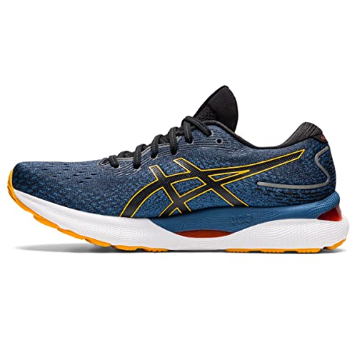 ASICS Men's Gel-Nimbus 24 Running Shoes, Azure/Amber