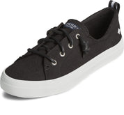 Sperry Womens Crest Vibe Linen Sneaker, Black