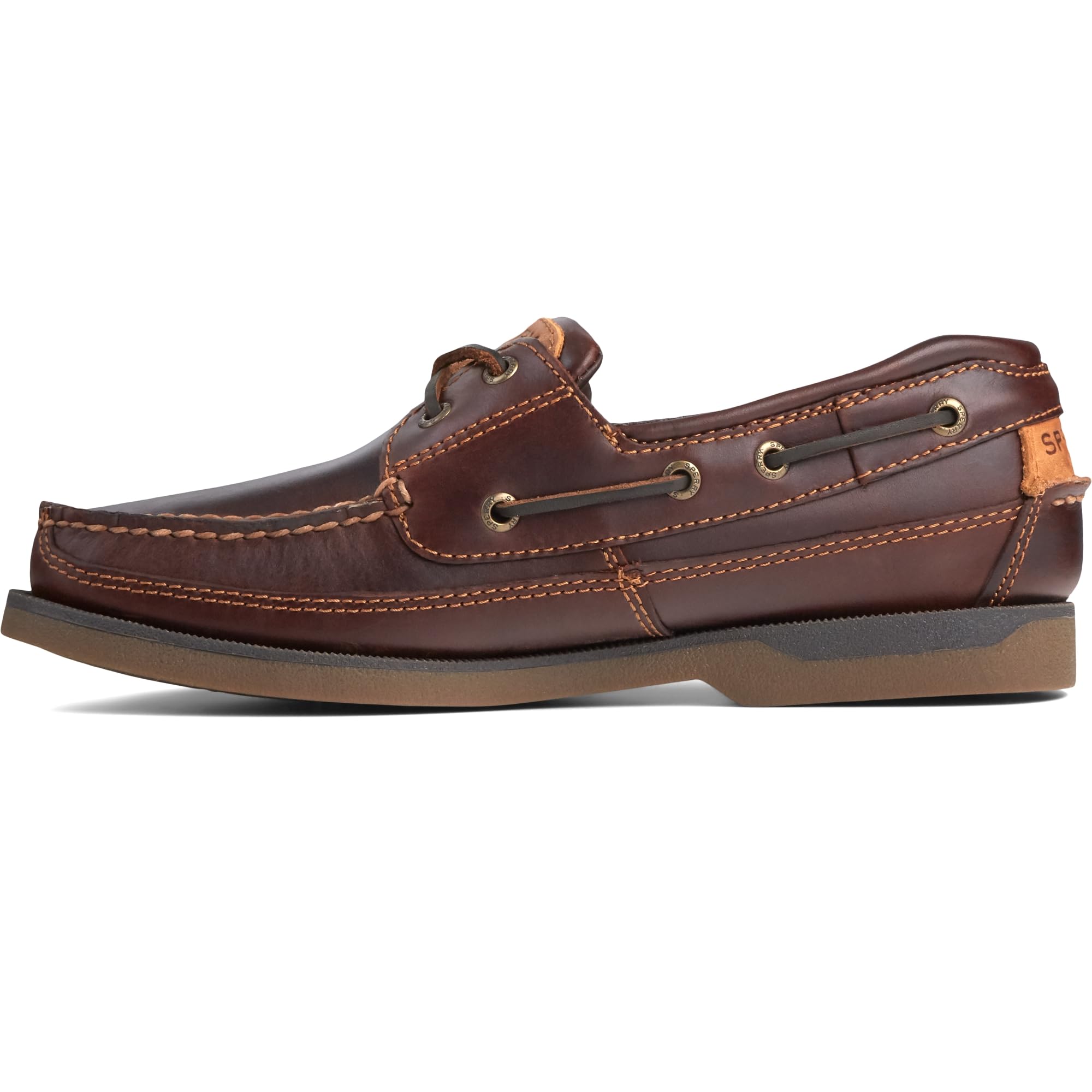 Sperry Mens Mako 2-eye Boat Shoe, Amaretto