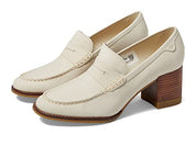 Sperry Women's Seaport Penny Heel Loafer, Ivory Embossed