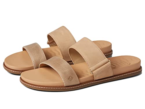 Sperry Womens Waveside Plushwave Slide Flat Sandal - Tan