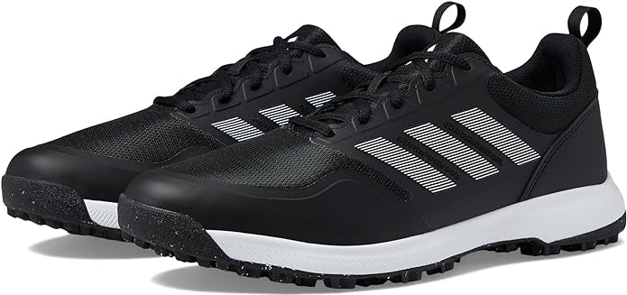 adidas Men's Tech Response Spikeless 3.0 Golf Shoes, Core Black/Footwear White, Wide