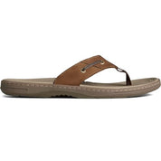 Sperry Mens Baitfish Thong Sandals, Brown/Buc Brown