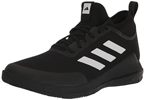 adidas Women's Crazyflight Mid Sneaker, Black/White/Carbon