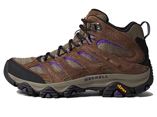 Merrell Women's Moab 3 Mid Hiking Boot, Bracken/Purple