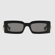 Gucci Rectangle Sunglasses Black - GG1425S