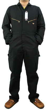 Dickies Men's Deluxe Long Sleeve Blended Coverall, Black