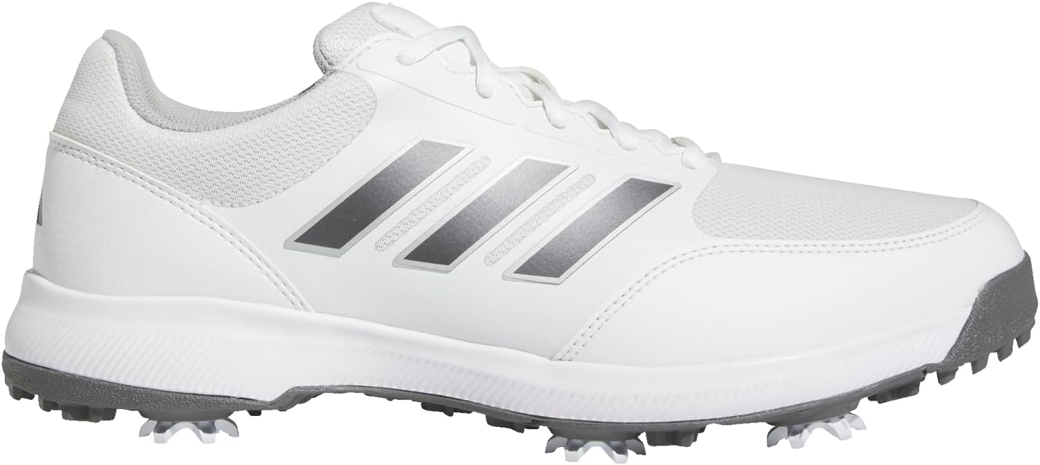 adidas Men's Tech Response 3.0 Golf Shoes, Footwear White/Dark Silver Metallic/Silver Metallic