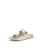 ECCO Women's Cozmo Two Band Button Slide Sandal - Limestone