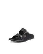 ECCO Women's Cozmo Two Band Button Slide Sandal - Black