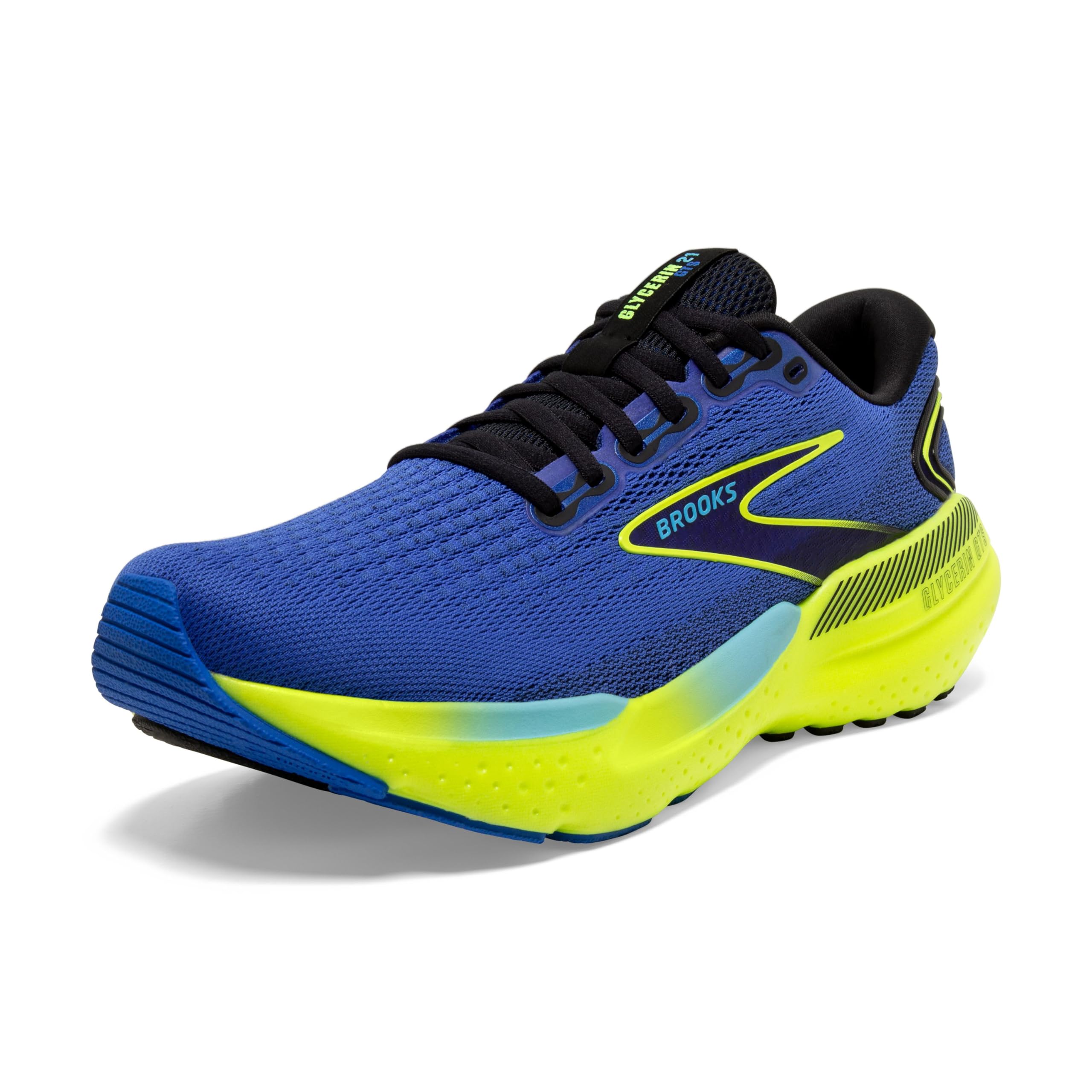 Brooks Men's Glycerin GTS 21 Supportive Running Shoe - Blue/Nightlife/Black