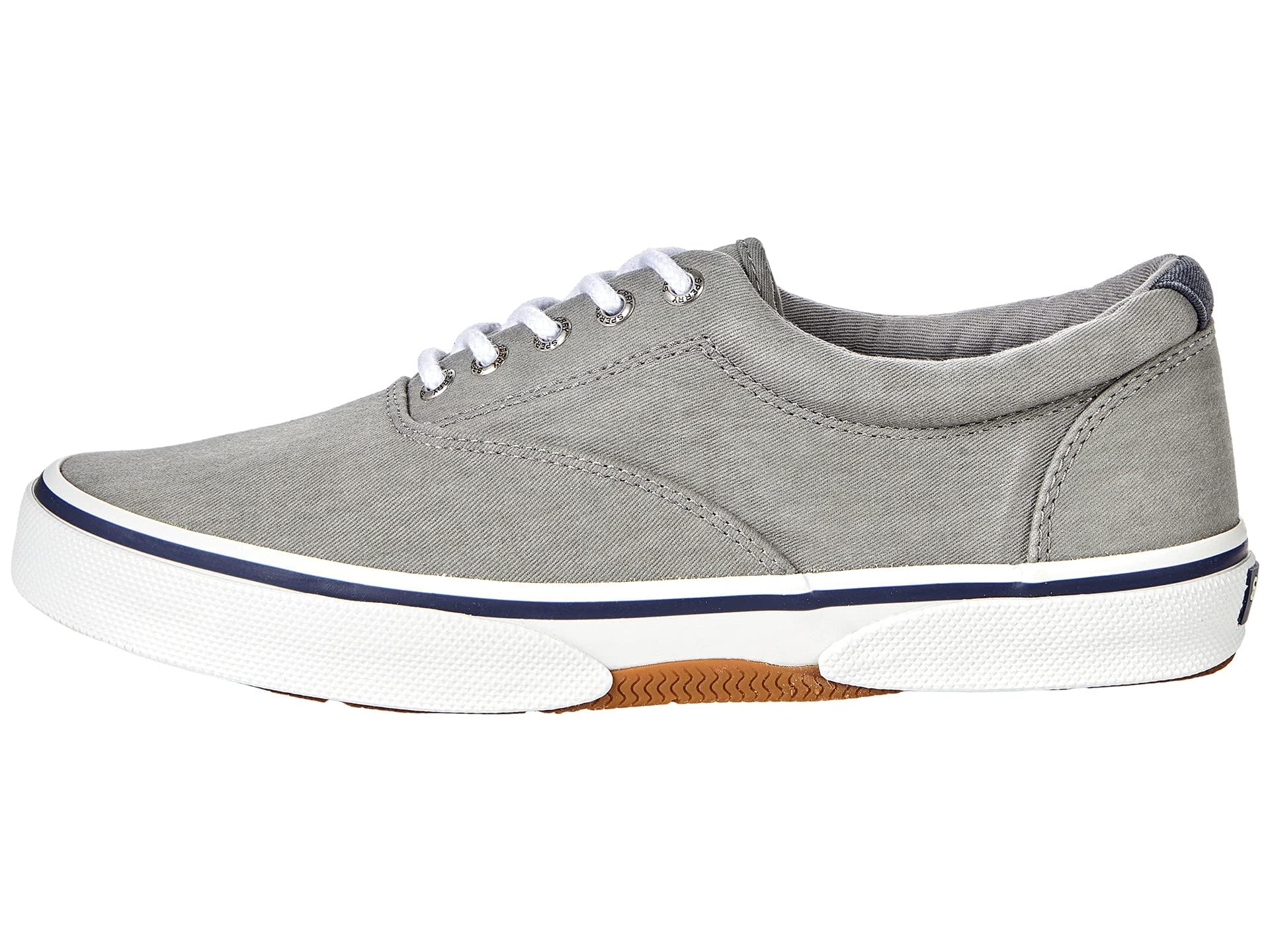 Sperry Mens Halyard CVO Saltwashed Lace Up Sneakers Shoes Casual - Grey