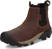 KEEN Men's Targhee 2 Pull On Mid Height, Leather Chelsea Boot, Veg Brown/Black