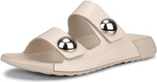 ECCO Women's Cozmo Two Band Button Slide Sandal - Limestone