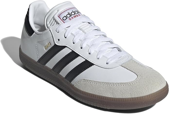 adidas Unisex Samba Indoor Sneaker, White/Black/Vivid Red