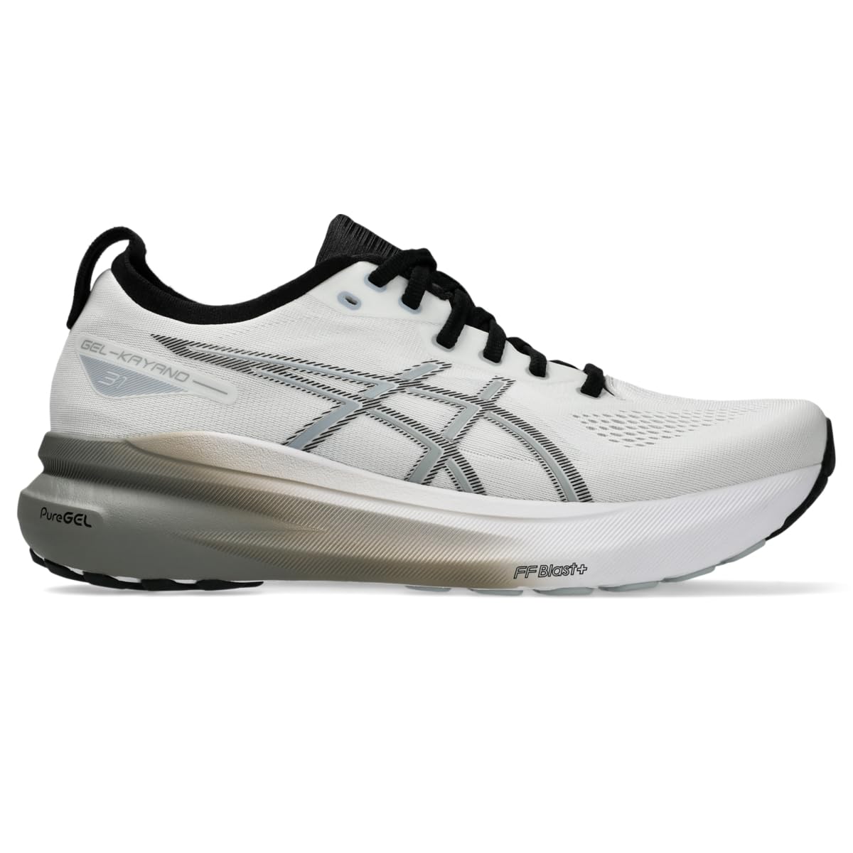 ASICS Men's Gel-Kayano 31 Running Shoes, White/Piedmont Grey