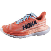 HOKA ONE ONE Womens Mach 5 Textile Camellia Peach Parfait Trainers