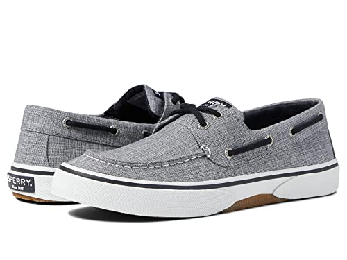 Sperry Men's, Halyard Boat Shoe Black Linen