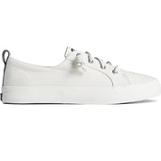 Sperry Womens Crest Vibe Linen Sneaker, White