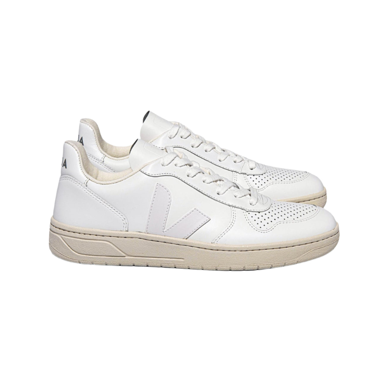 Veja Unisex V-10 Leather Sneakers